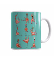 Flamingo Yoga Kupa Bardak Porselen