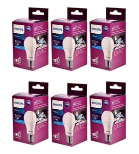 Philips 6 lı Müthiş Tasarruflu Uzun Ömürlü 100 W Gücünde 8W Tüketim Klasik E27 Duylu Led Ampul Lamba (Sıcak Beyaz)