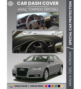 AUDI A6 (2005-2011) Torpido Örtüsü Ön Göğüs Koruma Torpido Koruma Araca Özel Kaymaz Kolay Montaj