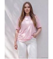 LCW Curve Pembe Büyük Beden Kadın Tişört