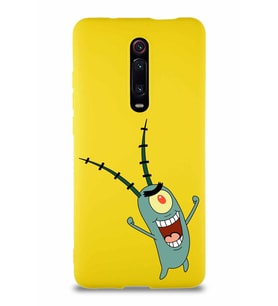 Xiaomi Redmi K20 Soft Premier Kapak Plankton Tasarımlı Silikon Kılıf - Sarı (Şeffaf)