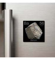 Barium (Baryum) Elementi – Buzdolap Magneti – 9x9 cm