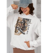 Mikasa Ackerman Attack On Titan Baskılı Unisex Oversize Anime Karakter Hoodie