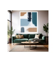 Ahşap Çerçeveli MDF Duvar Tablosu Sade Tasarım Ahşap Çerçeveli MDF Baskı Tablo Modern Salon Tablosu (Beyaz)