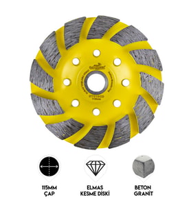115mm Kalın Turbo Elmas Taşlama Diski