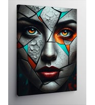 Kanvas Tablo Geometrik Ve Modern Kadın Portresi