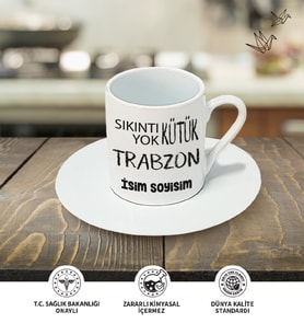 Trabzon Temalı Kişiye Özel İsim ve/veya Fotoğraflı Kupa Bardak No:X025-061 (KAHVE)