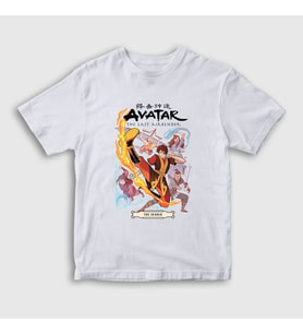 Presmono Unisex Çocuk Beyaz Search Anime Avatar The Last Airbender T-Shirt 262599tt
