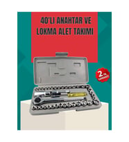 Çok Amaçlı 40 Parça Lokma Anahtar Takımı Korozyona Dayanıklı Çelik