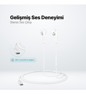 Rio 2 USB-C Stereo Mikrofonlu Kulakiçi Kulaklık
