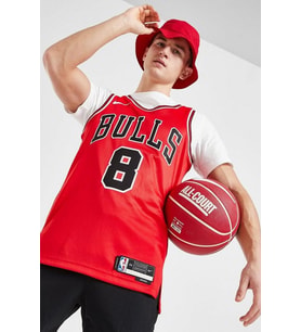 Nike Chicago Bulls Dri-Fit Swingman NBA Basketball Jersey LAVINE Erkek Basketbol Forması Kırmızı