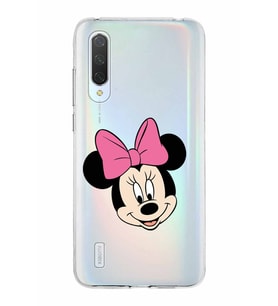 Xiaomi Mi 9 Lite Uyumlu Kapak Minnie Mouse Tasarımlı Şeffaf Silikon Kılıf