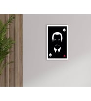 BK Home Godfather Baba Tasarımlı Dekoratif Ahşap Beyaz Çerçeveli Tablo-15