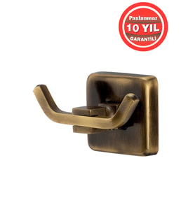 Pirinç Kumru Bornozluk Banyo Askısı Antik Bronz