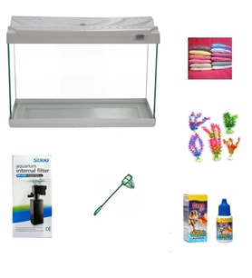 Kanki Pet 3518 Akvaryum Hazır Set Beyaz 35 CM