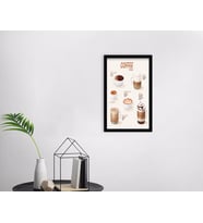 BK Home Coffee Tasarımlı Dekoratif Ahşap Siyah Çerçeveli Tablo-21