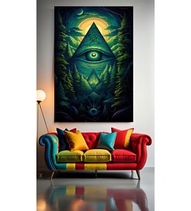 ACID GÖRSEL V3 Ev Duvar Salon Güzellik Salonu Ofis Dükkan Dekarasyon Kanvas Tablo (Çok Renkli)