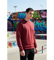 Erkek Bisiklet Yaka Reglan Kol Uzun Kol Sweatshirt Fonksiyonel Dayanıklı Kaliteli Konforlu