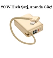 Mini Powerbank - Çift Cihaz Şarj, Hızlı ve Dayanıklı Taşınabilir Şarj Aleti