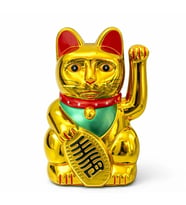 Pilli Sallanan Şans Kedisi - Maneki Neko