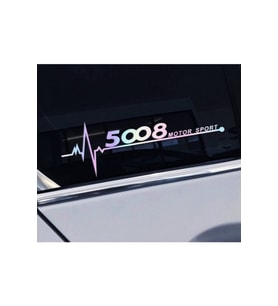 5008 Yan Cam Sticker Oto Kapı 20 Cm X 7 Cm Hologram c76