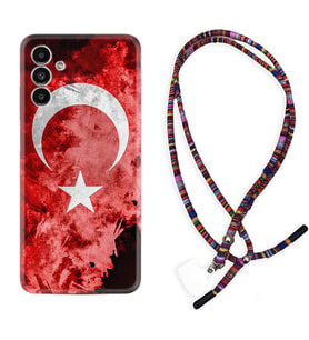 Samsung A23 A31 A32 A50 A51 A52 A53 A70 Kılıf Boyun Asklı Rasta Silikon Şanlı Türk Bayrağı 3 1395