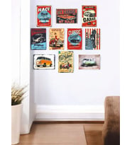 Zamanda Yolculuk: Retro Otomobil Temalı 10 Adet (13cmx17cm) MDF Tablo ile Nostaljiyi Yakala! Kafe, İş Yeri, Ev Dekorasyonunuza Ruh Katan Dekoratif Hediyelik Tablolar
