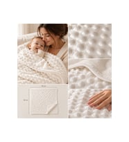 Nohut Tomurcuk Dokulu Bebek Battaniyesi 90x90 cm Çok Amaçlı Kundak ve Puset