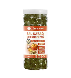 Zühre Ana Bal Kabağı Çekirdeği Yağı Softjel 90 Kapsül 1300 Mg