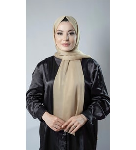 Gold Düz Klasik Şal Şifon Kumaş Janjan Abiye 202108_03