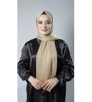 Gold Düz Klasik Şal Şifon Kumaş Janjan Abiye 202108_03
