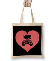 Video Gamer Heart Controller Bez Çanta Uzun Saplı