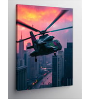 Kanvas Tablo Gökyüzündeki Helikopter