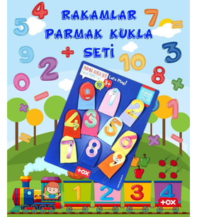 Tox Rakamlar 10 Parça Parmak Kukla , Eğitici Oyuncak T064