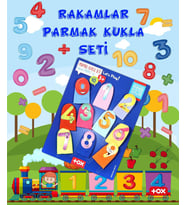 Tox Rakamlar 10 Parça Parmak Kukla , Eğitici Oyuncak T064