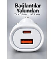 Mey İthalat® 40W Maksimum Güçlü Araç İçi Şarj Cihazı