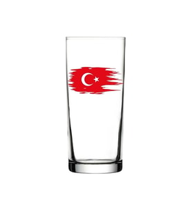 Türk Bayrak Baskılı Rakı Bardağı - Türk Bayraklı Rakı Bardağı (Standart)