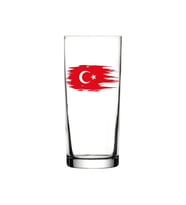 Türk Bayrak Baskılı Rakı Bardağı - Türk Bayraklı Rakı Bardağı (Standart)