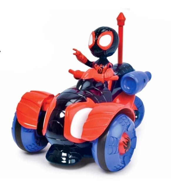 Hasbro Spidey – Miles Morales E Techno-Racer, Veicolo Convertibile 2-in-1