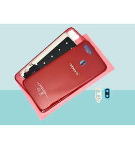 Oppo A5S Uyumlu FULL KASA Arka Kapak Batarya Kapağı - KIRMIZI