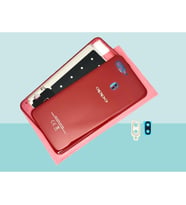 Oppo A5S Uyumlu FULL KASA Arka Kapak Batarya Kapağı - KIRMIZI