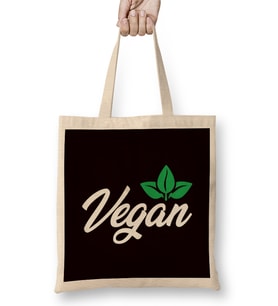 Vegan Vegetarian Veganism Animal Rights Meatless Food Veggie Bez Çanta Uzun Saplı
