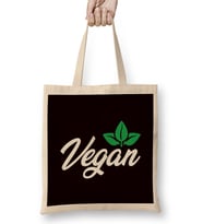 Vegan Vegetarian Veganism Animal Rights Meatless Food Veggie Bez Çanta Uzun Saplı