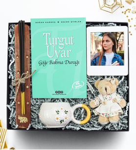Göğe Bakma Durağı & El Yapımı Kupa & İnstagram Çerçeve & Ayıcık Anahtarlık & Tütsü Hediye Seti