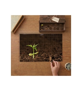 Toprakta Filizlenen Bitki Tasarımı 240 parça Ahşap Puzzle Ahşap Kutuda MP00477