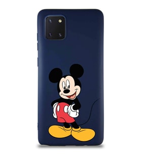 Samsung Galaxy Note 10 Lite Soft Premier Kapak Mickey Mouse-E Tasarımlı Silikon Kılıf - Lacivert (Şeffaf)