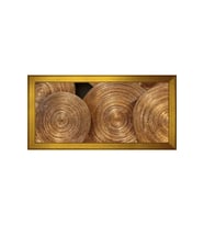Soyut Şekiller Motifli Kanvas Tablo 80 x 110 cm Gold Çerçeve