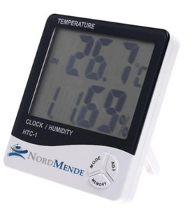 Dijital Termometre Nem Ölçer Saat Alarm Özellikli Lcd Ekran İç Mekan Sıcaklık Göstergesi