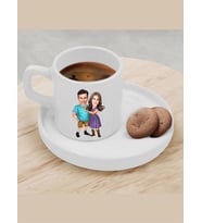 Kişiye Özel Türk Kahvesi Fincanı Karikatür Sevgili Fincanı 4