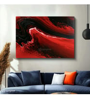 Yatay Kanvas Tablo Modern Akışkan Sanat Soyut Tablo Ev Ofis Duvar Dekoru